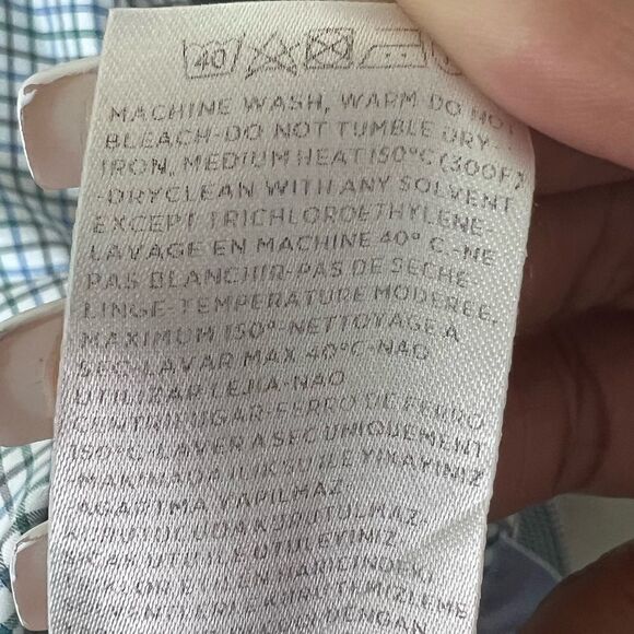 Ermenegildo Zegna White/Blue Multi Long Sleeve Gingham Check Button Front Shirt - Picture 10 of 10